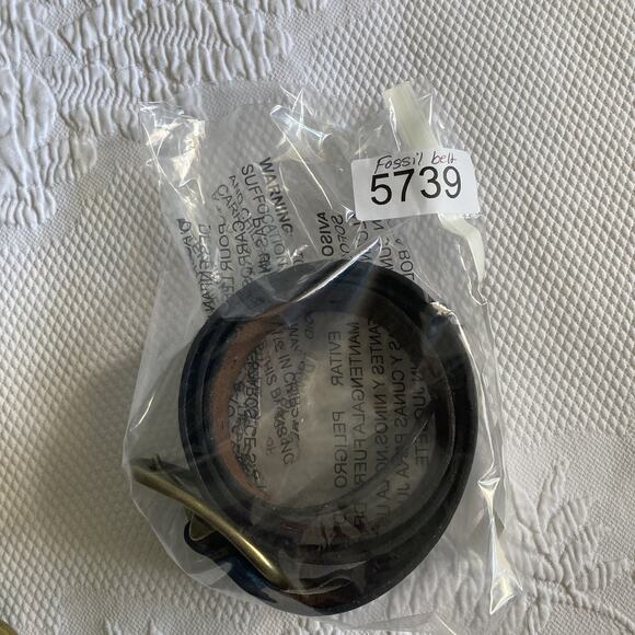 FOSSIL Brown Leather Belt Embossed Studded Southwest western boho Women's Medium - Picture 15 of 15